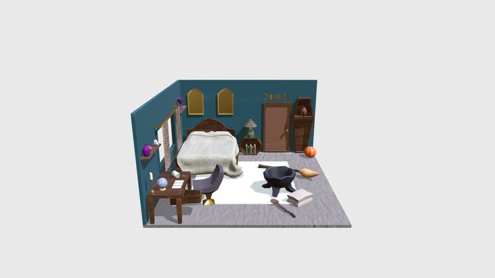 Witchy Bedroom 3D Model