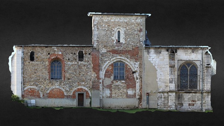 Parement sud, église de Pavilly 3D Model