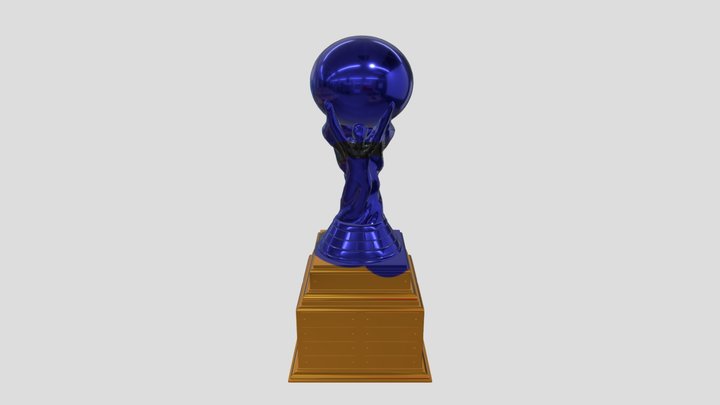 גביע מונדיאל כחול 3D Model