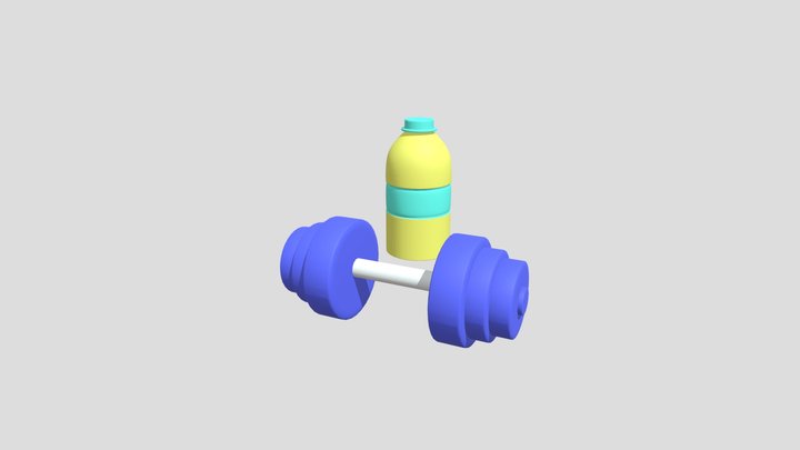 low poly Gym Equipment