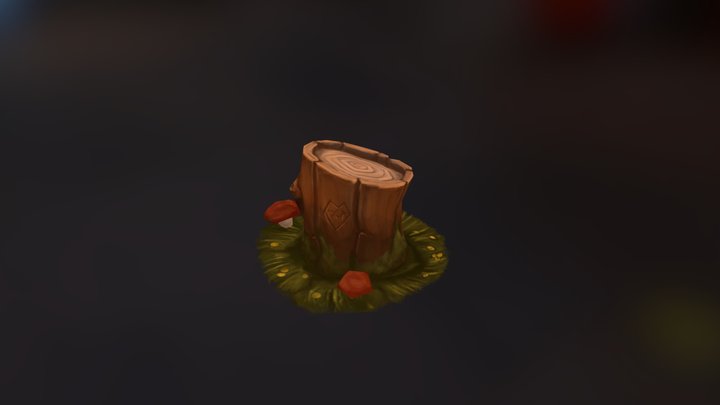 Summer Stump 3D Model