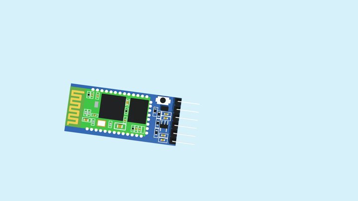 HC-05 Bluetooth Module 3D Model
