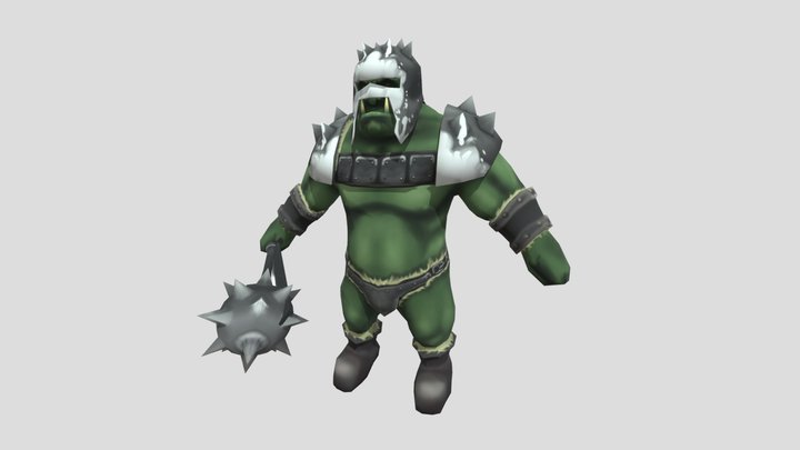 Lowpoly handpainted orc 3D Model