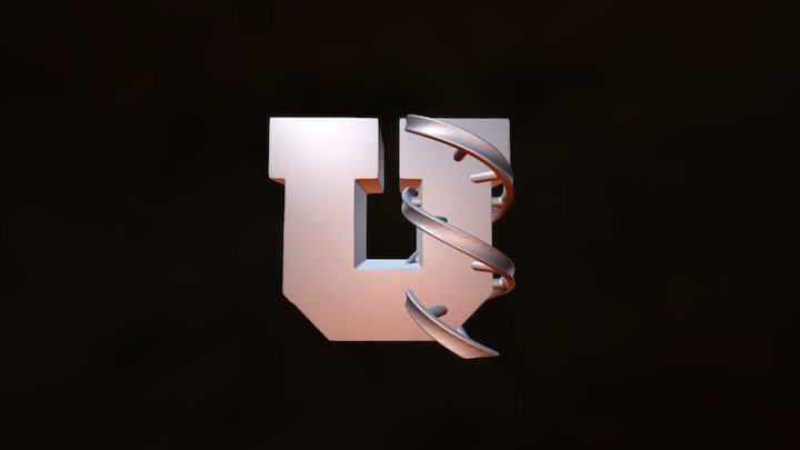 U logo Helix 3D Model