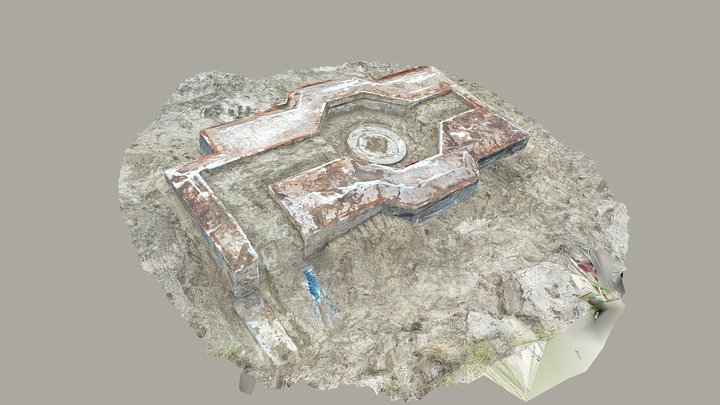 DUNIAS_Bredene_afweergeschut 3D Model