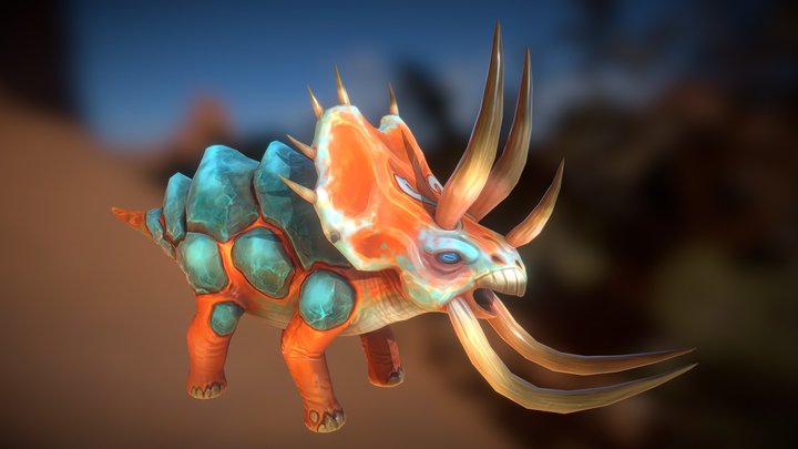 Triceratops skin 3D Model