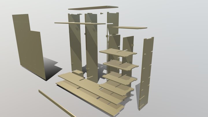 Wardrobe Design 3D Model