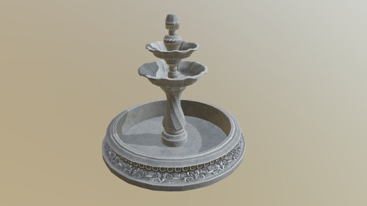 Stone Fountain 3D Model