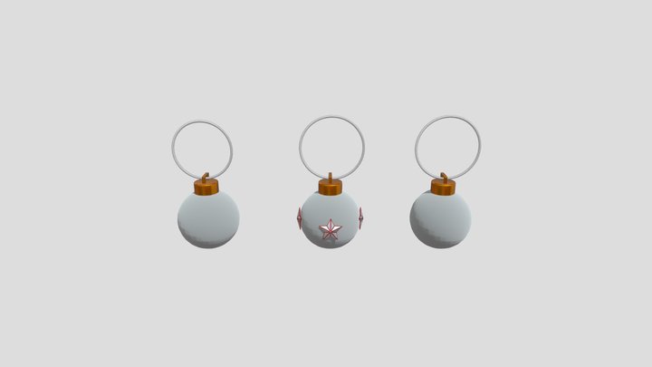 Triple Customizable Ornaments in blender 3D Model