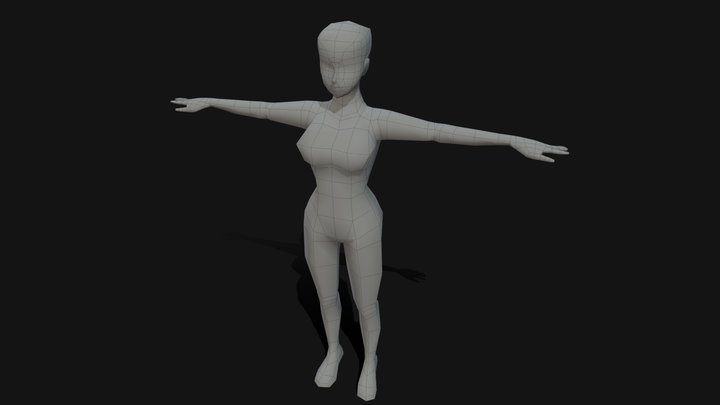 Female Base Mesh 3D Model