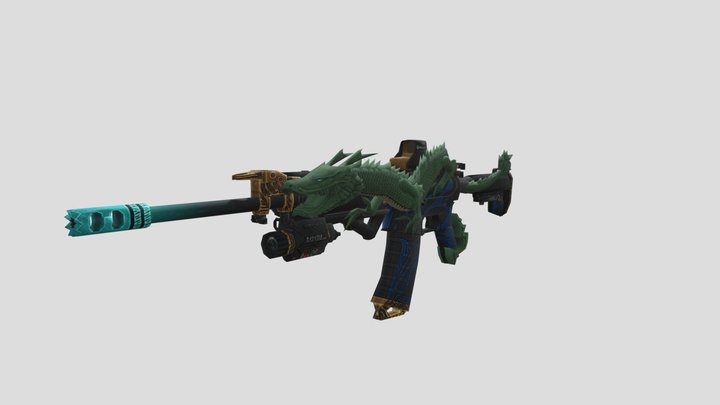 M4A1 Azure Dragon 3D Model