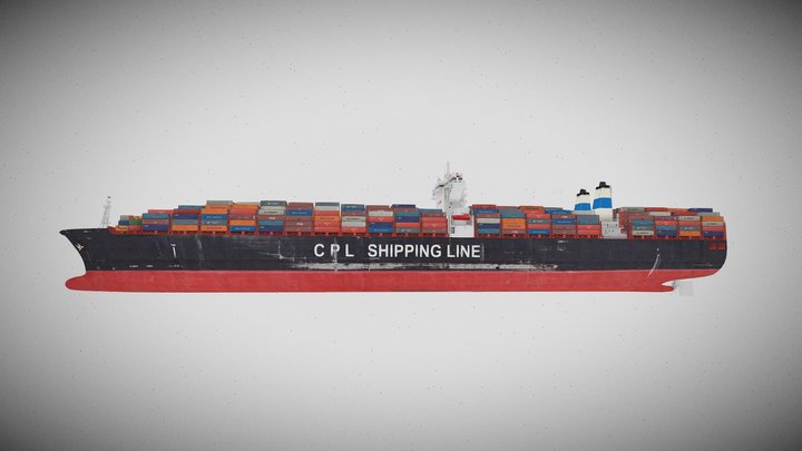 Container_Ship_Obj 3D Model