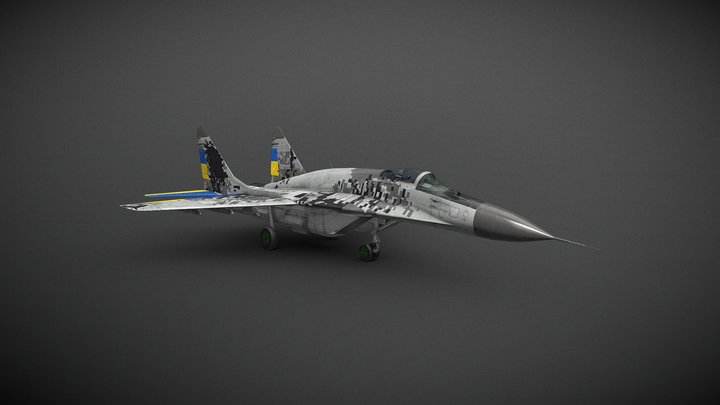 MiG-29 Slovakia 2014 Transferred to Ukraine 3D Model