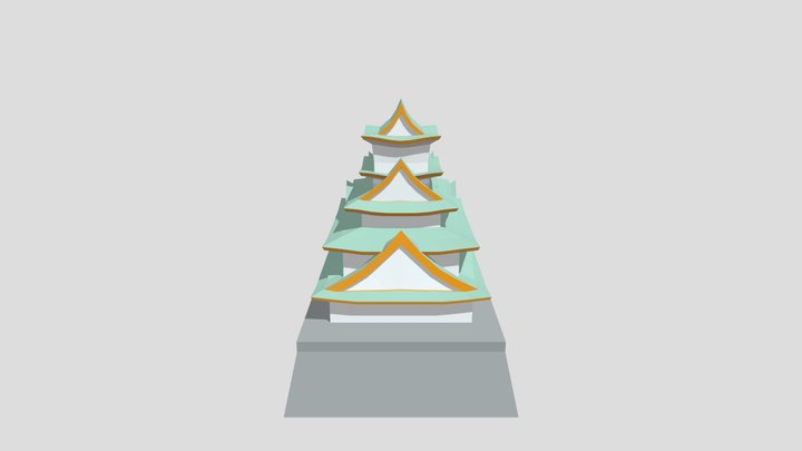 SimpleOsakaCastle 3D Model