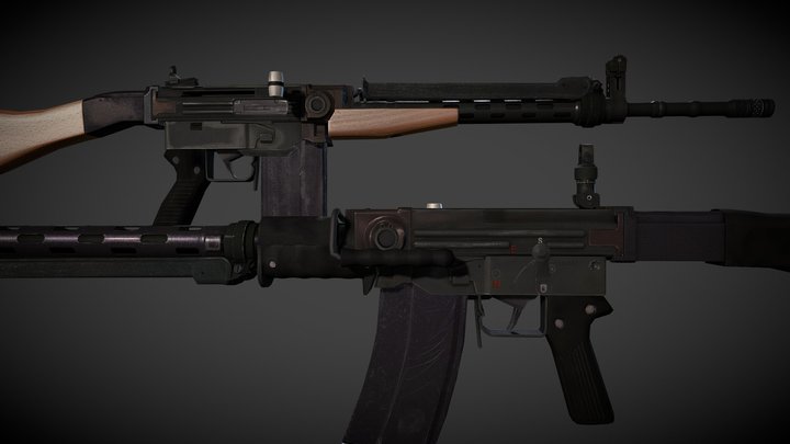 SIG SG510-1/4 3D Model