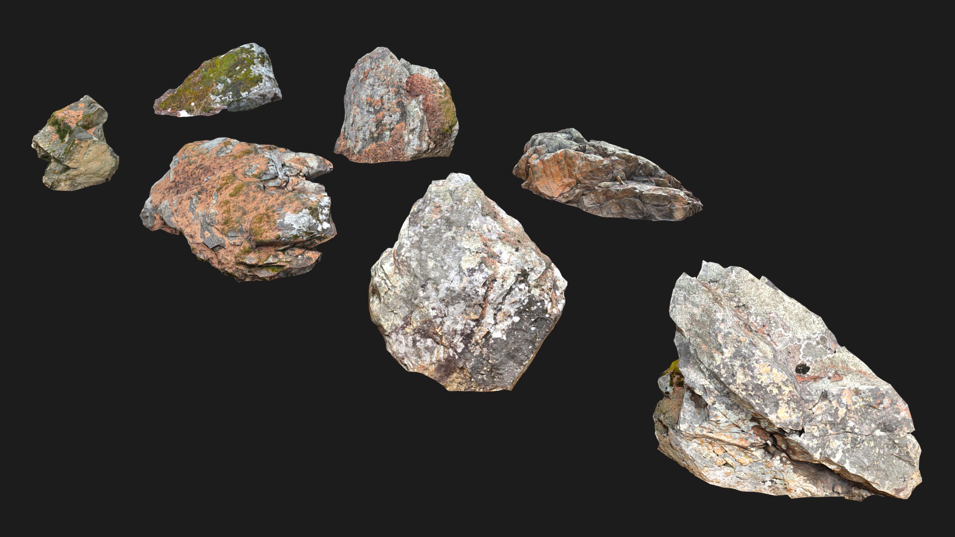 3D model Forest Stone Group 1 - This is a 3D model of the Forest Stone Group 1. The 3D model is about a group of rocks.