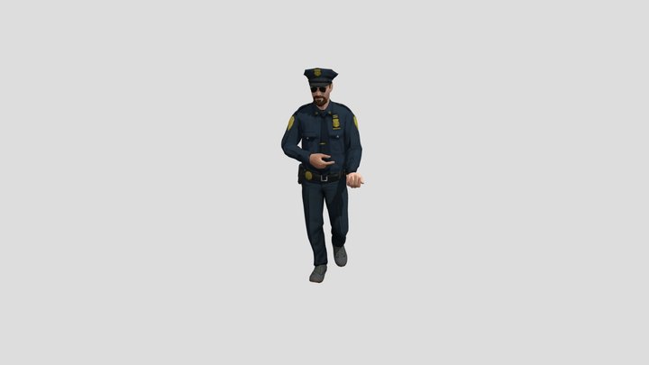 Walk With Rifle 3D Model