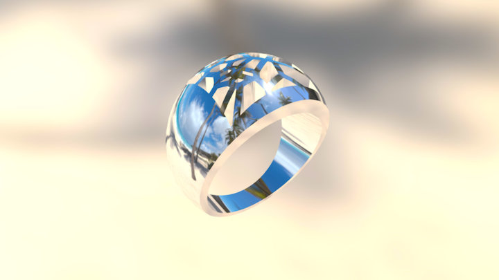 Rounded ring with pattern
