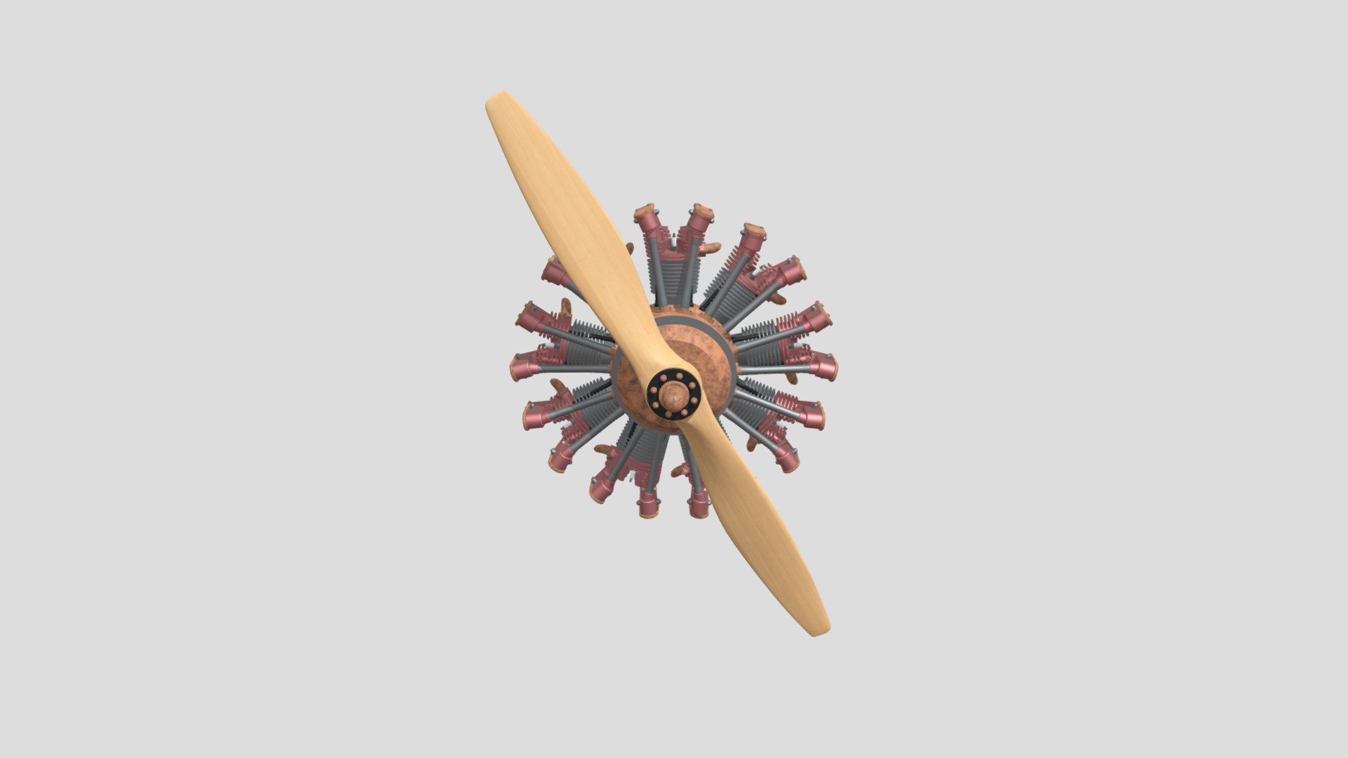 Aircraft rotation engine — Sketchfab embed 3D viewer