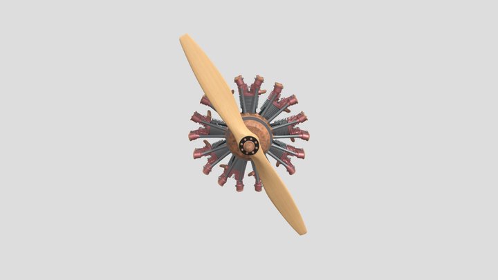 Aircraft rotation engine 3D Model