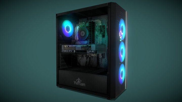 Gaming Pc (low-poly) 3D Model