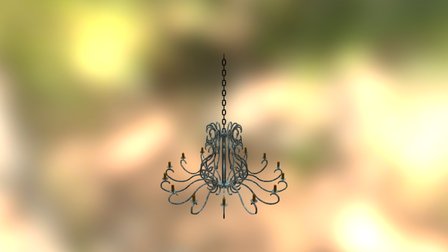 Chandelier Lamp - Textured 3D Model