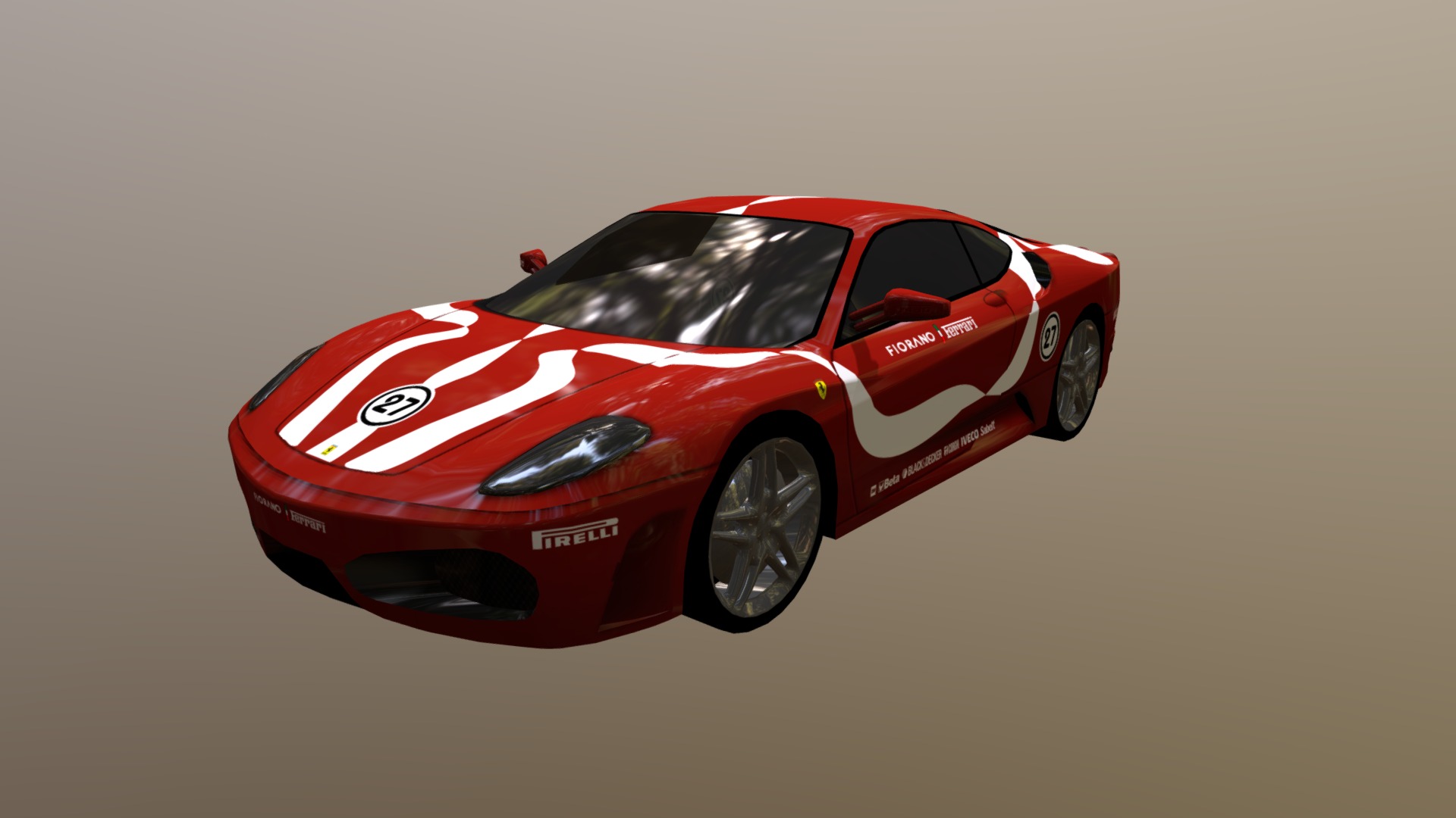 3D model Ferrari F430 Burago - This is a 3D model of the Ferrari F430 Burago. The 3D model is about a red sports car.