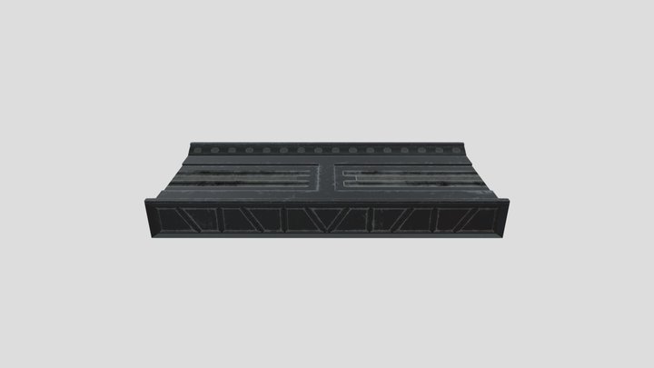 Medieval/Sci-Fi Platform - Straight 3D Model