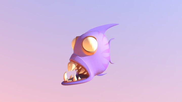 Purple Fish 3D Model