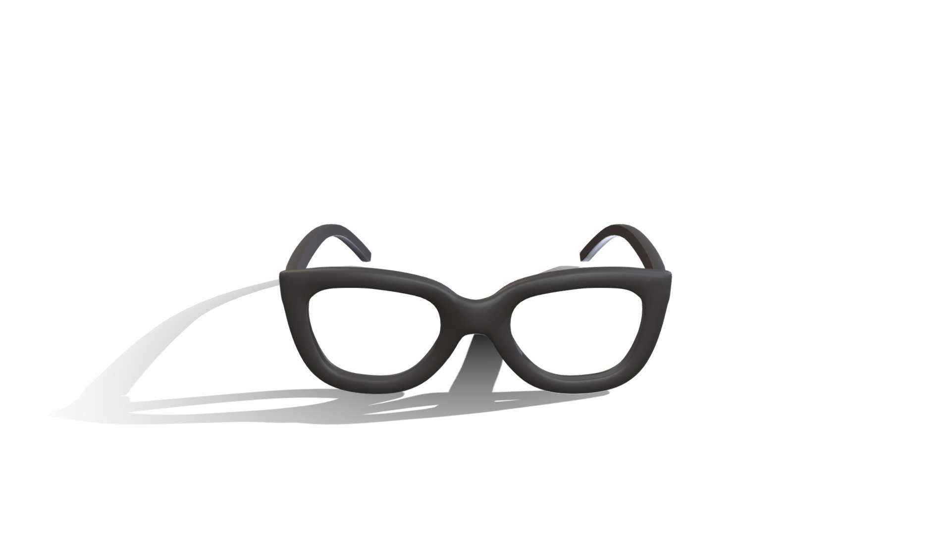 Square Glasses 3D Model For Download