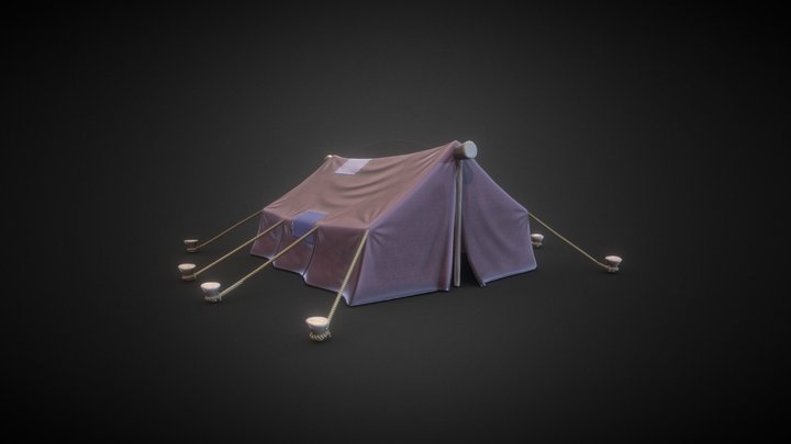 Stylized Camping Tent 3D Model