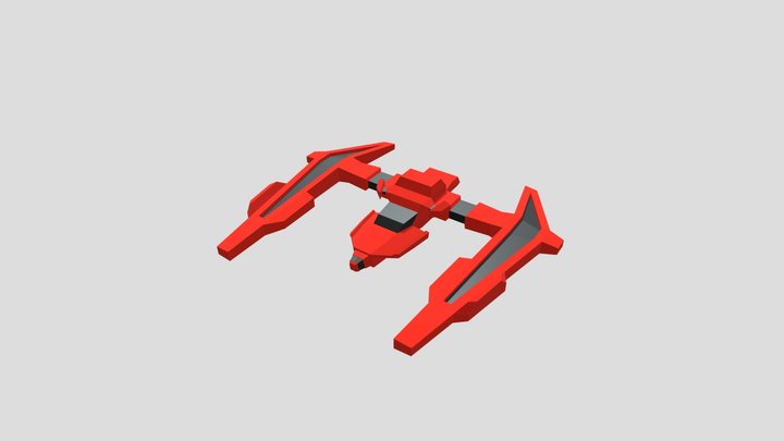 Spaceship_itcompot red 3D Model
