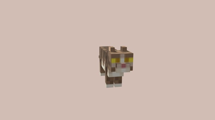 Minecraft tabby cat 3D Model