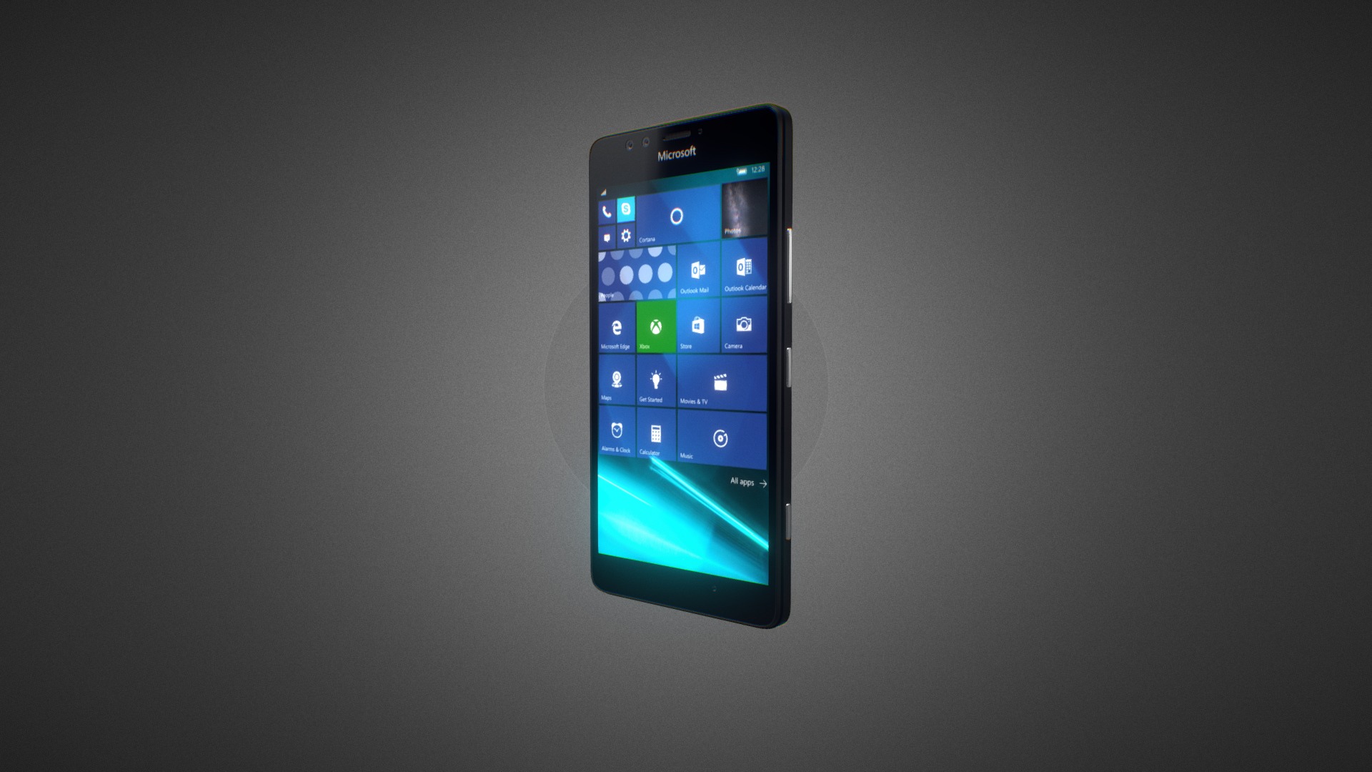 3D model Microsoft Lumia 950 for Element 3D - This is a 3D model of the Microsoft Lumia 950 for Element 3D. The 3D model is about a black cell phone.