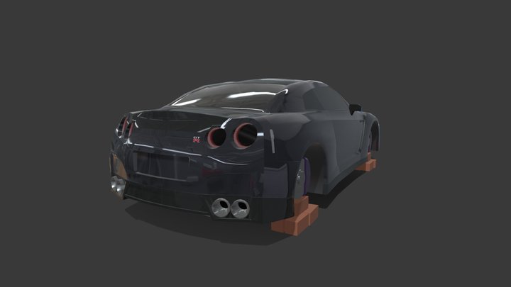 GT-R R35 Draft 3D Model