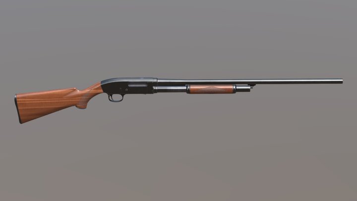 Shotgun Stevens 620, 12 gauge, 32inch barrel 3D Model
