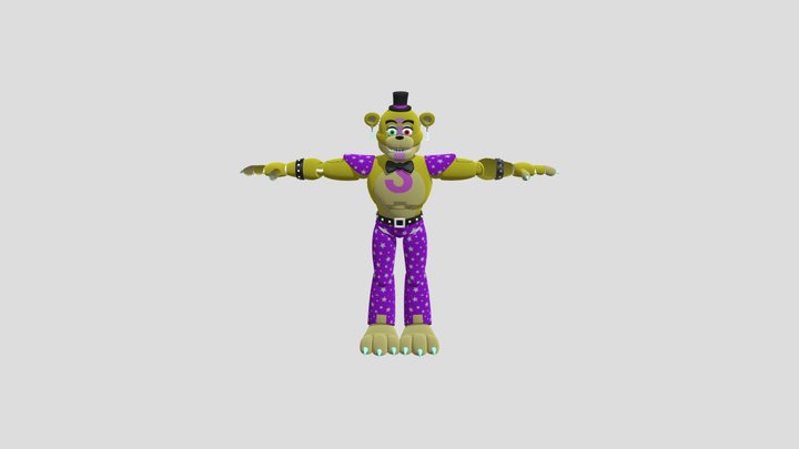 Glamrock Fredbear 3D Model