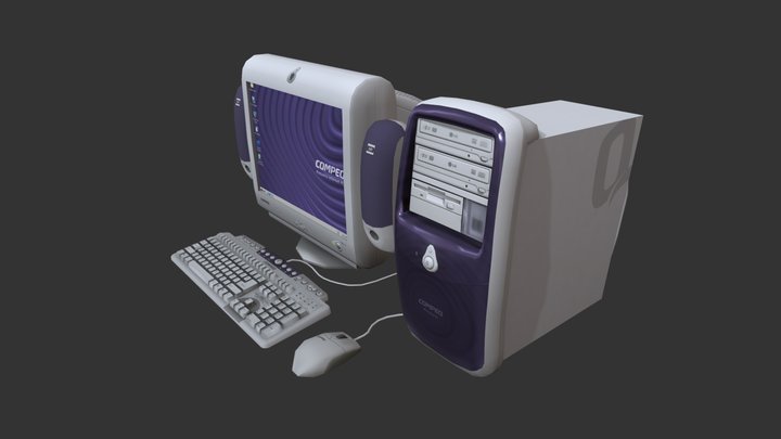 Old Desktop Computer 3D Model