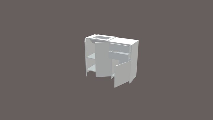 Szafka pod umywalkę łazienka 3D Model