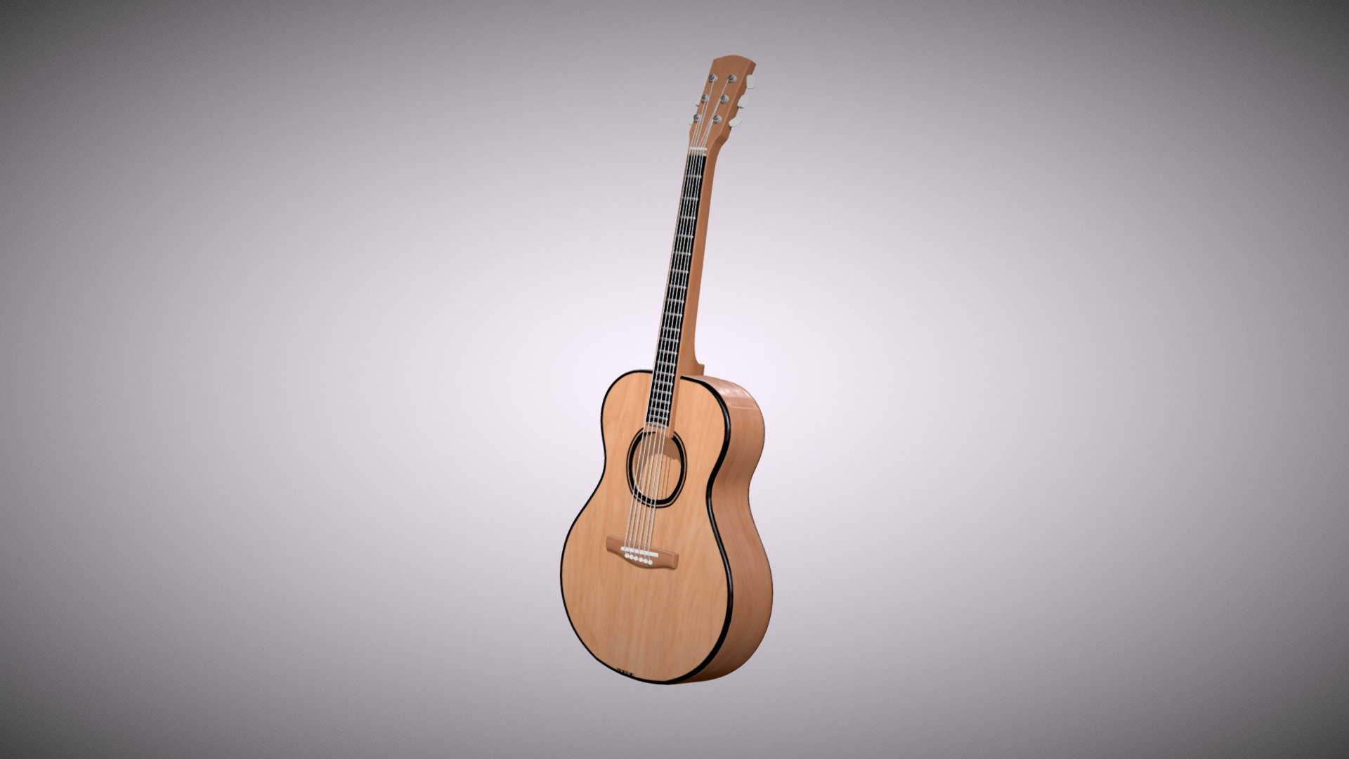 Acoustic Guitar Download Free 3D Model By Jekaterina Kotelnikova