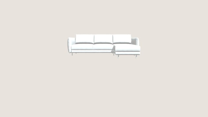 Угловой диван Airy — 3D-модель для интерьера 3D Model
