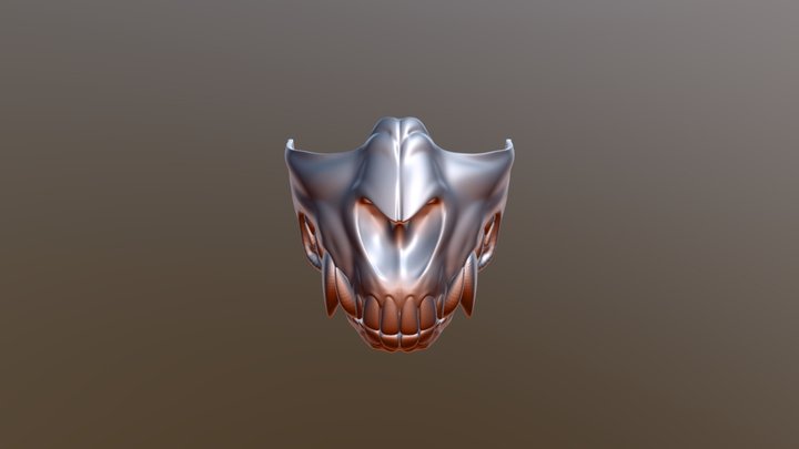 Monster Half Mask Sketchfab Example 3D Model