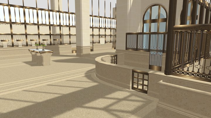 Irving National Banking Hall, Woolworth Building 3D Model