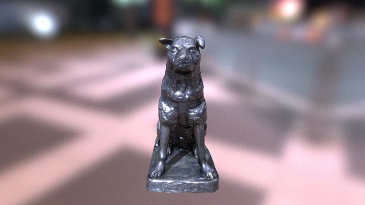 Hachikō ハチ公 American Statue 3D Model