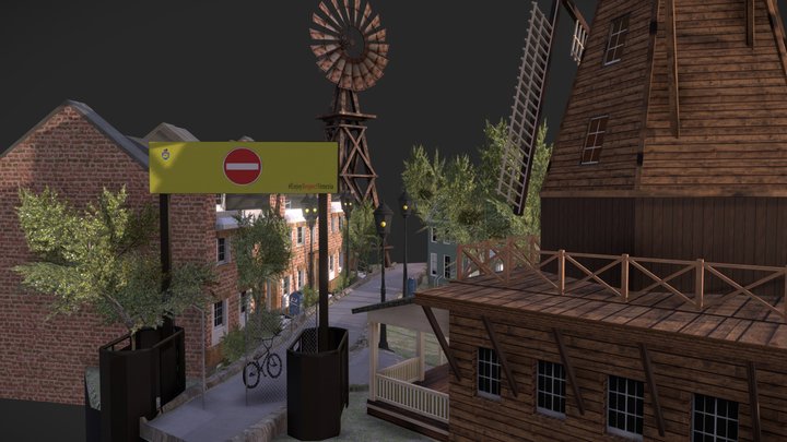 Alexandria Safezone Cityscene 3D Model