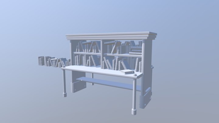Bookshelf 3D Model