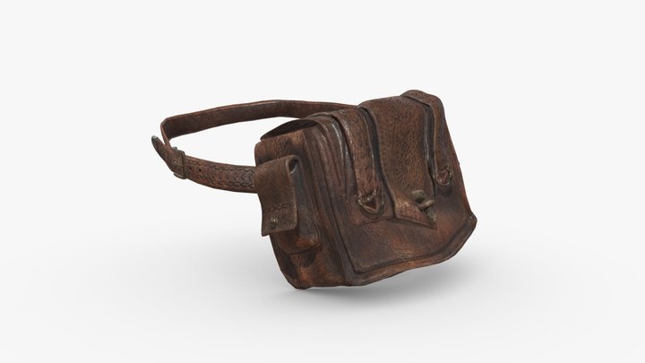 Leather Side Bag 3D Model