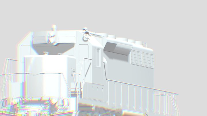 emd-sd40-diesel-electric-locomotive 3D Model