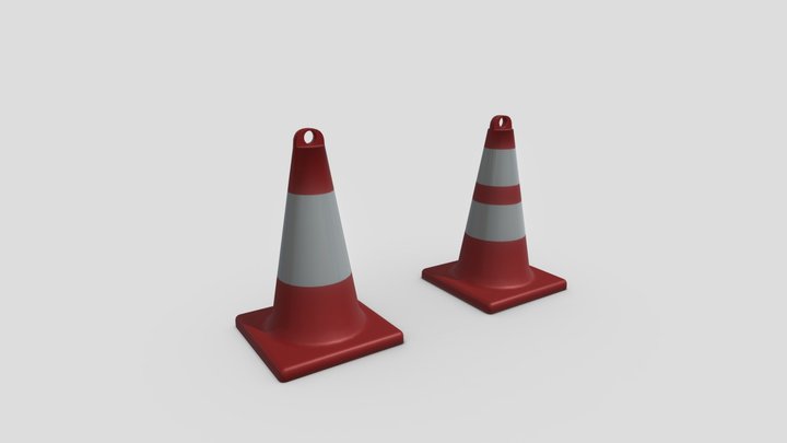 Traffic Cone 3D Model – PBR Textured 3D Model