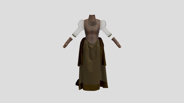 Steampunk ladies outfit – Gratis 3D-model STL